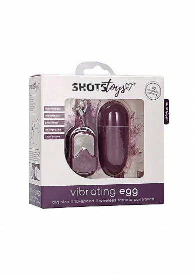 10 Speed Remote Vibrating Egg – Big – Purple