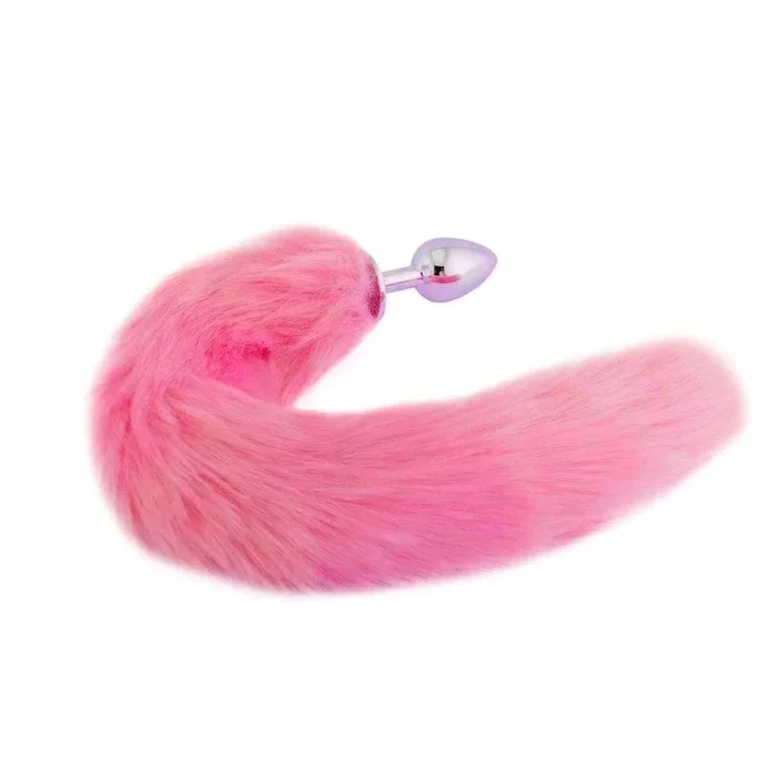 14″ – 15″ Pink Fox Tail Metal Plug