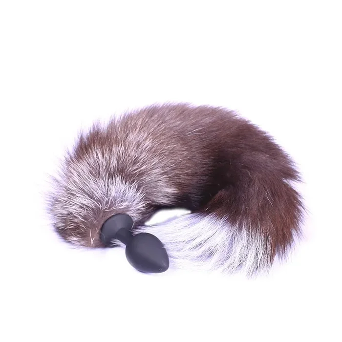 15″ Tail Plug Black Wolf Silicone
