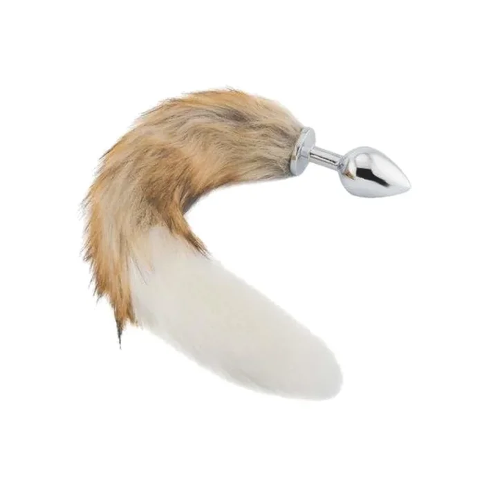 17″ Brown Cat Tail 3 sizes Stainless Steel Plug