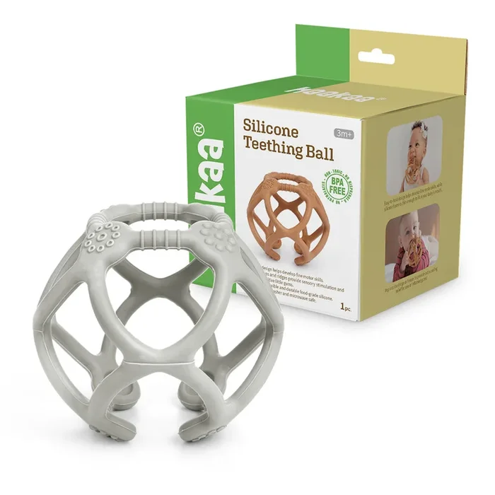 3-in-1 Teething Ball, Soothing, Sensory Play & Promotes Fine Motor Skills – 100% Food Grade Silicone