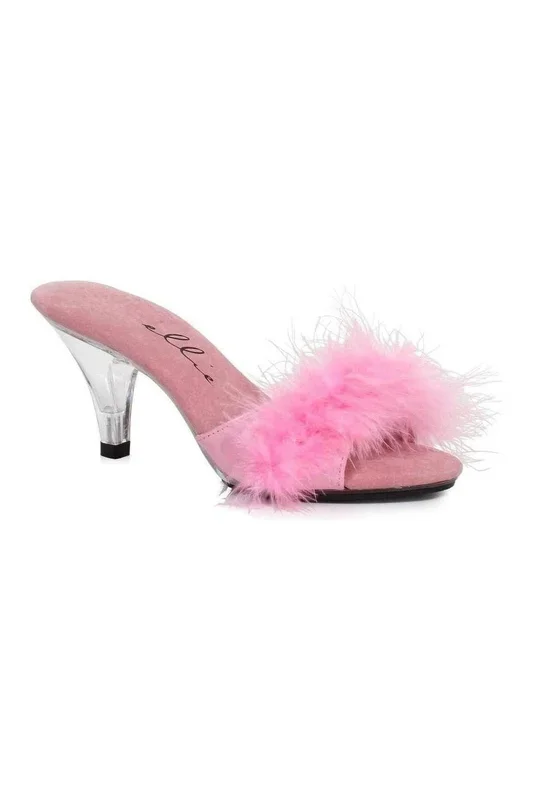 305-SASHA Marabou | Pink Genuine Satin
