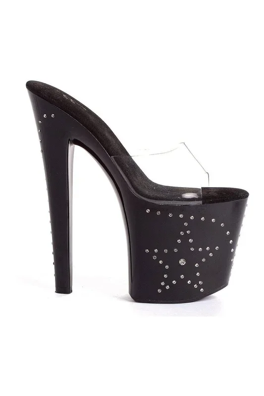 821-STAR Platform Sandal | Clear Vinyl