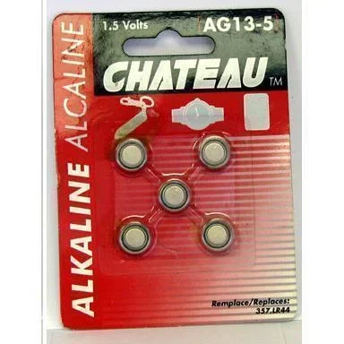 AG-13 1.5 Volts Batteries 5pk by Chateau