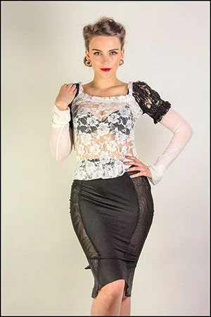 Aura Floral Puff Top with Long Sleeves
