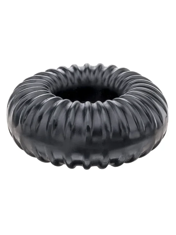 Black Ribbed Cock Ring