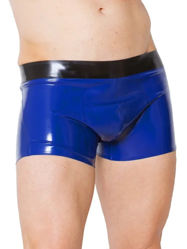 Blue & Black Ultimate Latex Shorts