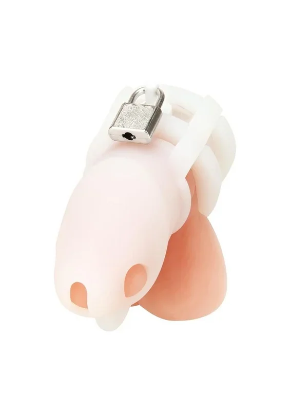 Blue Line Silicone Cock Cage with Ball Divider