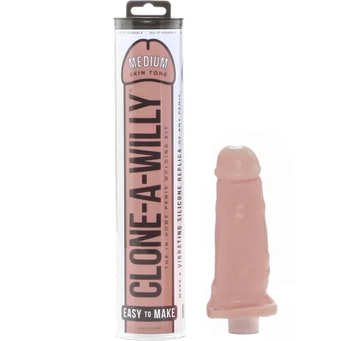 Clone A Willy Realistic Vibrator Silicone Dildo In Home Molding Kit Medium Skin Tone