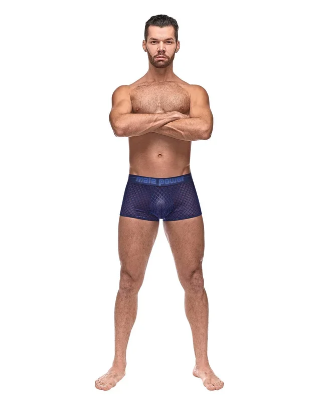 Diamond Mesh Mini Short Blue XL