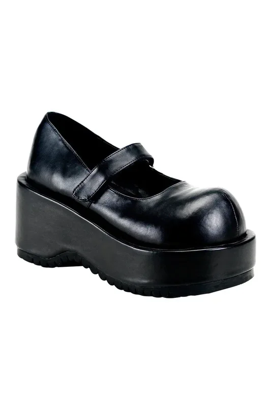 DOLLIE-01 Lolita | Black Faux Leather