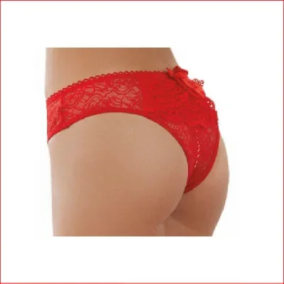 Dreamgirl 1300 Crotchless Ruffle Red Large