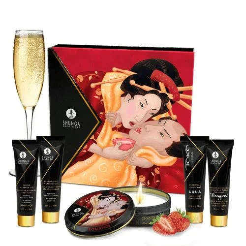 Geisha’s Secrets Sparkling Strawberry Wine Erotic Oils Gift Set