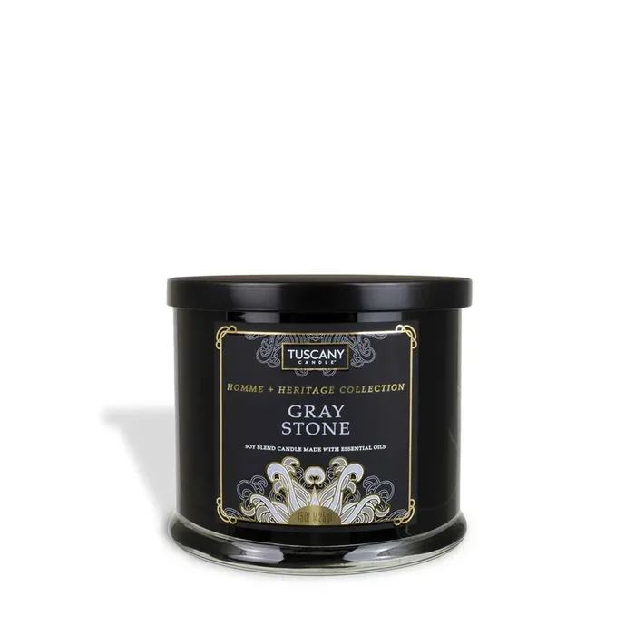 Gray Stone Scented Jar Candle (15 oz) – Homme + Heritage Collection