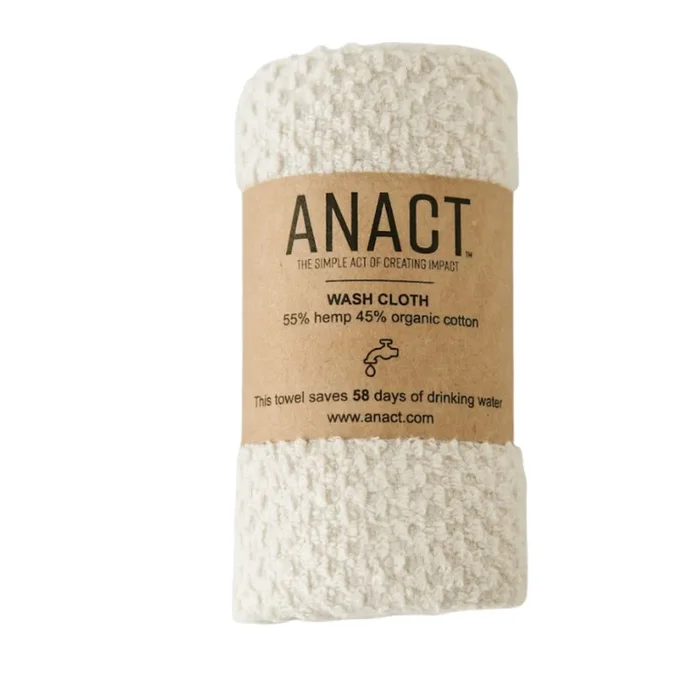 Hemp and Organic Cotton Wash Cloth, 12″ x 12″