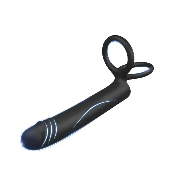 Infinity Vibe – Vibrating Cock Ring With Dual Loops + Dildo Vibrator, Adult Male & Couple Rechargeable Sex Toys