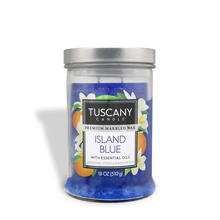 Island Blue Long-Lasting Scented Jar Candle (18 oz)