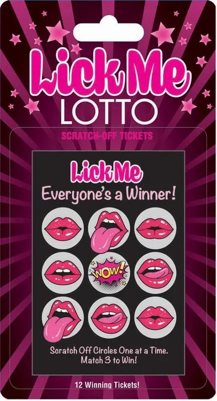 Lick Me Lotto 12 Winning Tickets!
