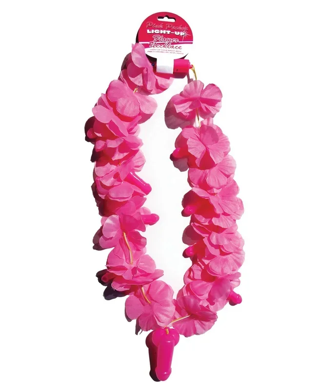 Light Up Flower Pecker Necklace – Pink