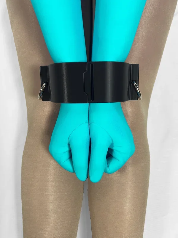 Locking Self Bondage Wrist Cuffs (Palm to Palm)