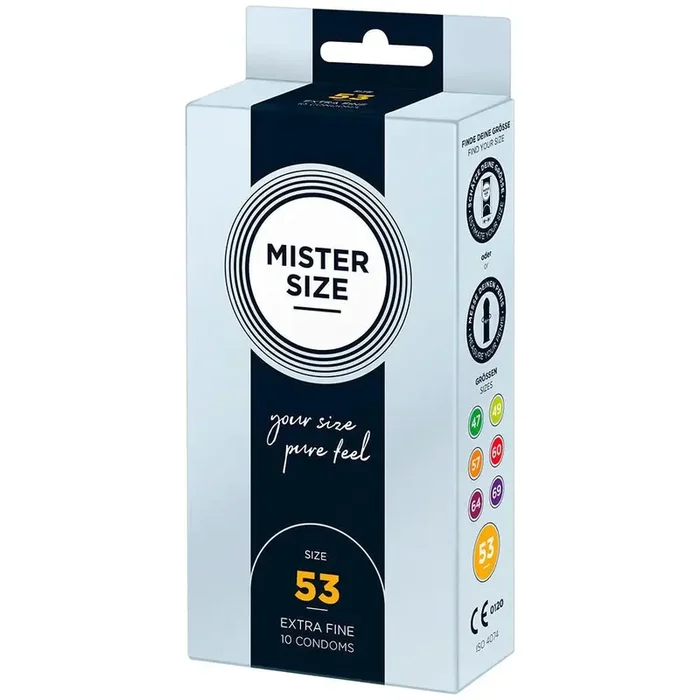 Mister Size 53mm Natural Ultra Thin Condoms 10 Pack