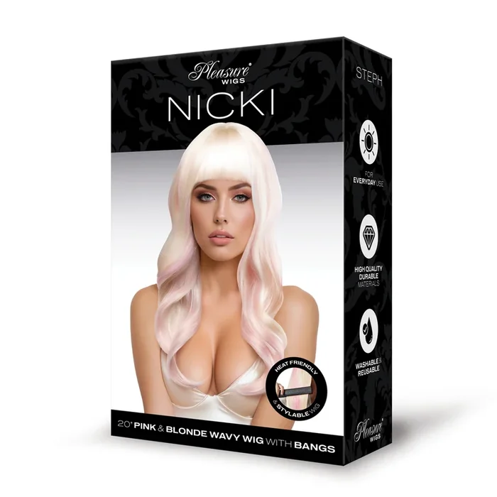 Nicki Premium Stylable Wig – Light Pink / Blonde