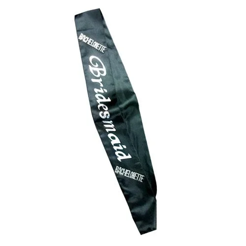 OMG Bachelorette Bridesmaid Black Sash with Crystals
