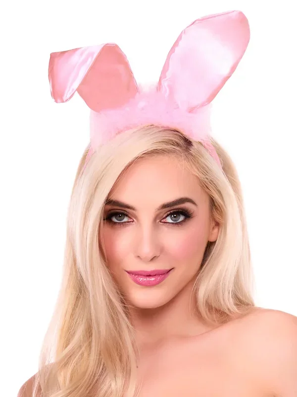 Pink Marabou Bendable Bunny Ears