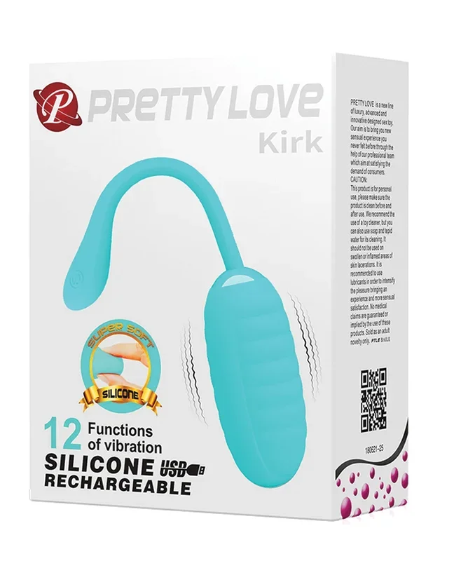 Pretty Love Kirk Liquid Silicone Remote Egg – Turquoise