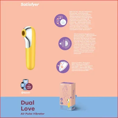 Satisfyer Dual Love App Compatible Air Pulse Yellow