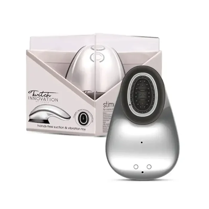 SHOTS – Twitch Handsfree Suction and Vibration Toy – Silver