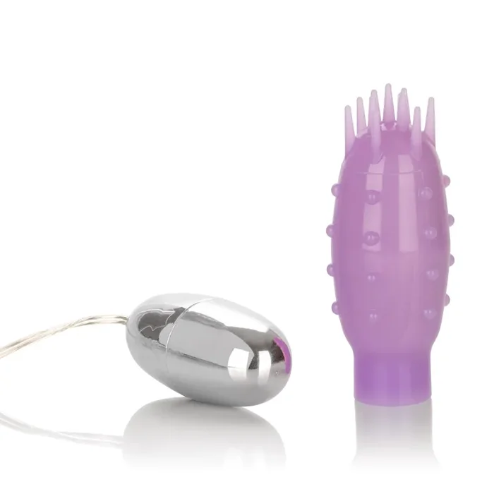 Silicone Slims Vibrating Nubby Bullet – Purple
