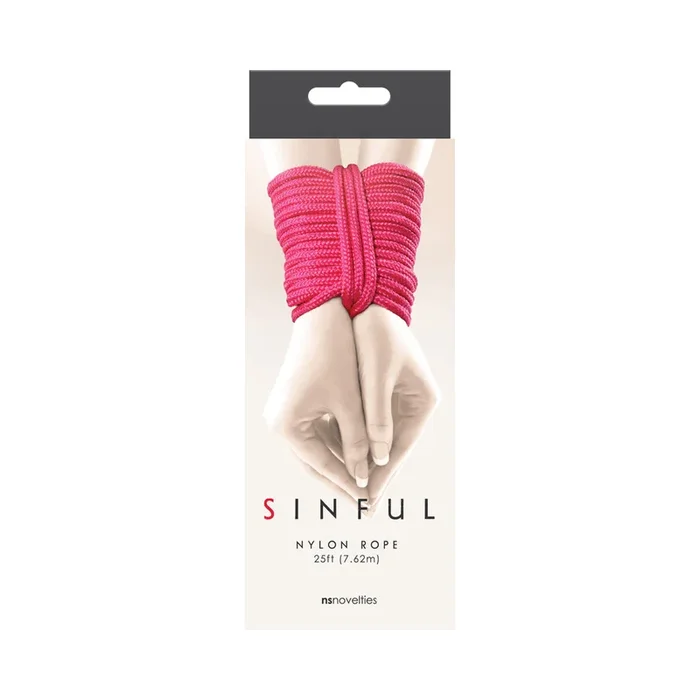 Sinful Nylon Rope 25 ft. Pink