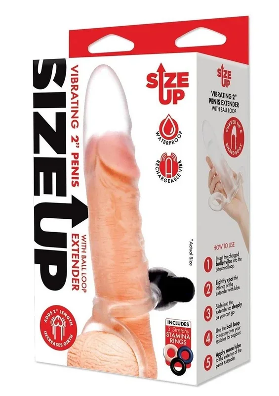 Size Up Clear View Vibrating Penis Extender