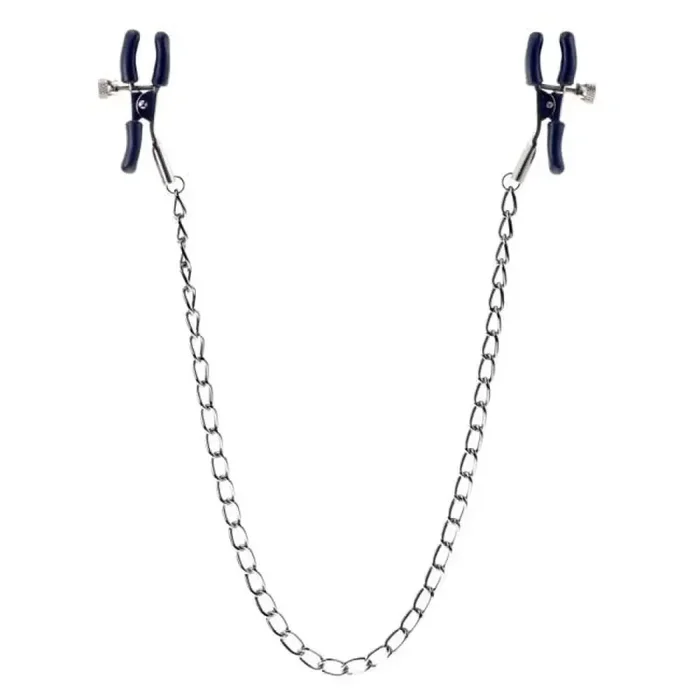 Squeeze and Please Adjustable Nipple Clamps with Chain