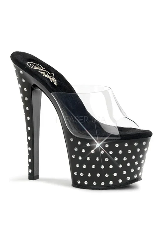 STARDUST-701 Platform Slide | Black Vinyl