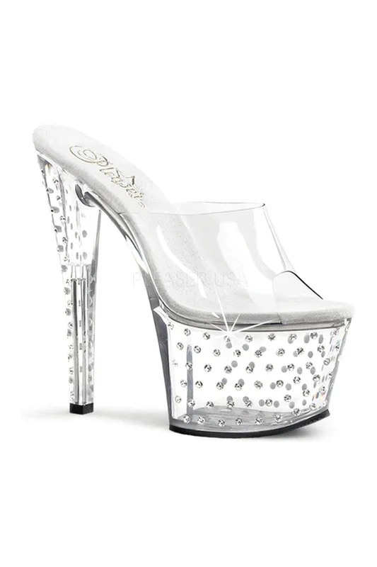 STARDUST-701 Platform Slide | Clear Vinyl