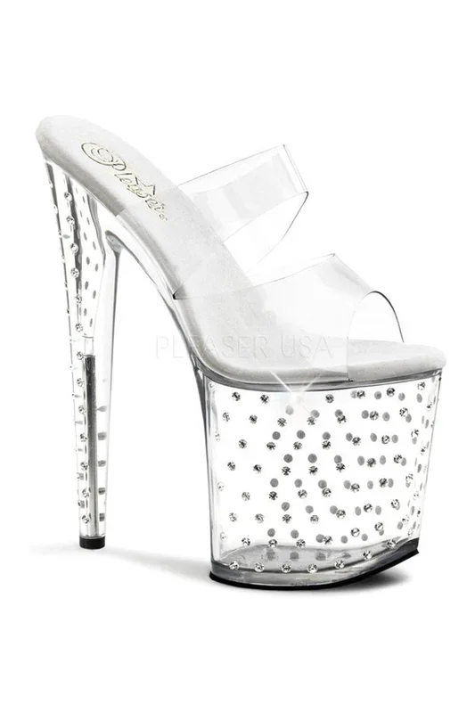 STARDUST-802 Platform Slide | Clear Vinyl