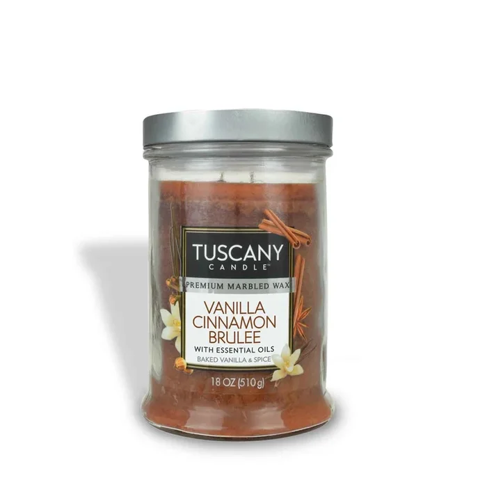 Vanilla Cinnamon Brulee Long-Lasting Scented Jar Candle (18 oz)