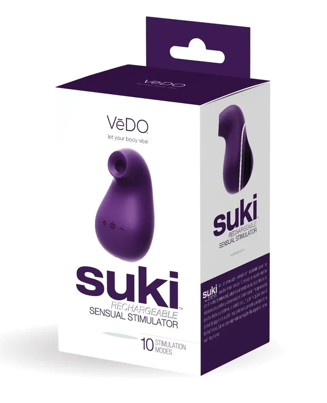 VeDO Suki Rechargeable Vibrating Sucker – Deep Purple