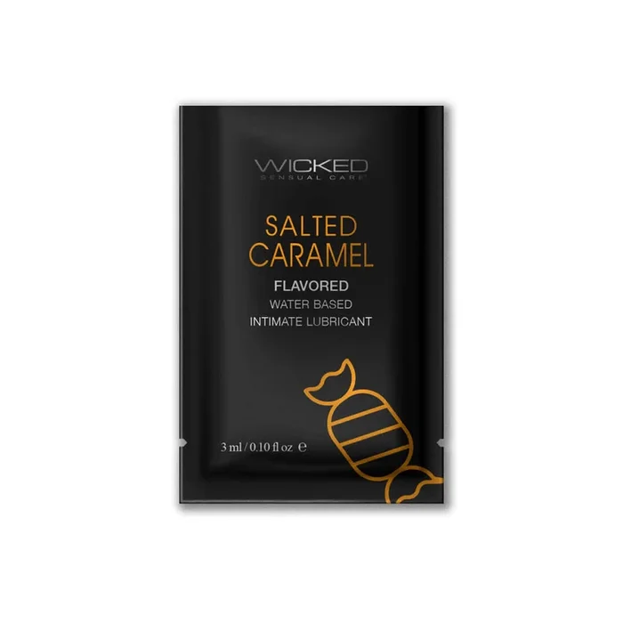 Wicked Sensual Care Aqua Water Based Lubricant – .1 oz Salted Caramel packet