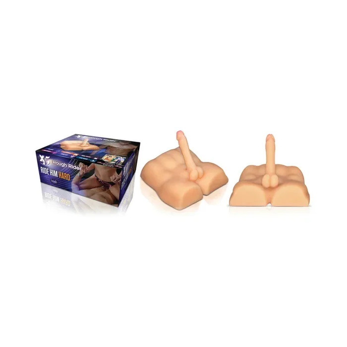 X5 Men Rough Rider Pleasure Doll Anal Masturbator with 7.5 in. Dildo Beige